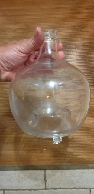 Ancien gobe-mouche, piège à guêpe en verre soufflé