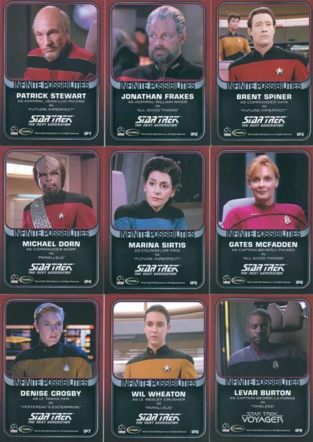 Star Trek The Next Generation A&I 9 card chase set Infinite Possibilities IP1-9