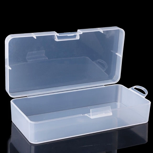RECTANGULAR PLASTIC CLEAR Storage Box Jewelry Parts Container for Case ...
