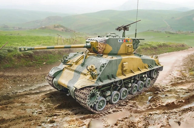 Char Sherman Militaire WW2 Gobin Daude Polichinelle 11 F, Tôle Mécanique 1/24