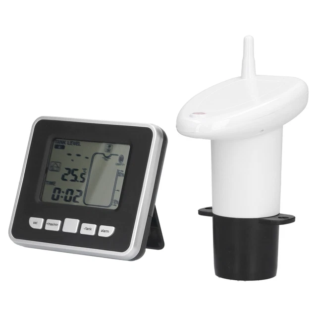 WATER TANK LEVEL Meter Ultrasonic Digital Depth Gauge Sensor Monitor ...