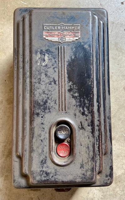 VINTAGE CUTLER HAMMER INDUSTRIAL ART DECO MOTOR CONTROL STARTER No 