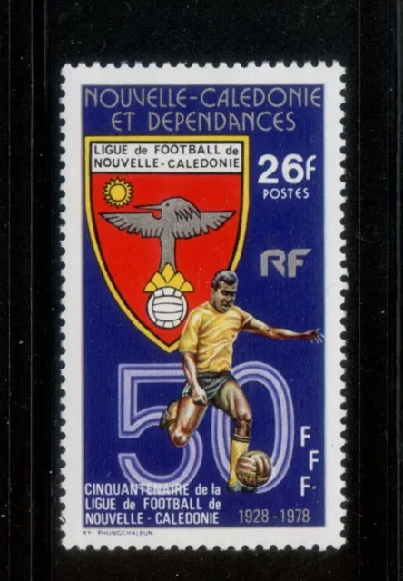 New Caledonia 1978 MNH** New Caledonian Football League*Soccer*Emblem*Footballer