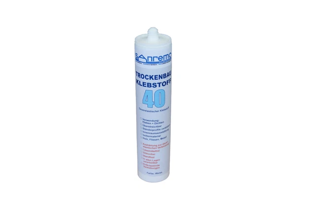Sanremo Construcción Seco Pegamento Sellador 290ml Cartucho