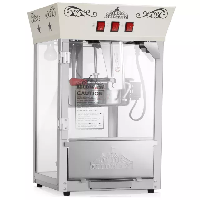 OPEN BOX - Movie Theater Popcorn Machine w/ 10 oz Kettle - Cream,  Popper