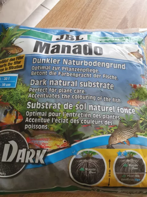 6 sacs de JBL MANADO Dark - Substrat sol naturel - 3 Litres soit 18 litres