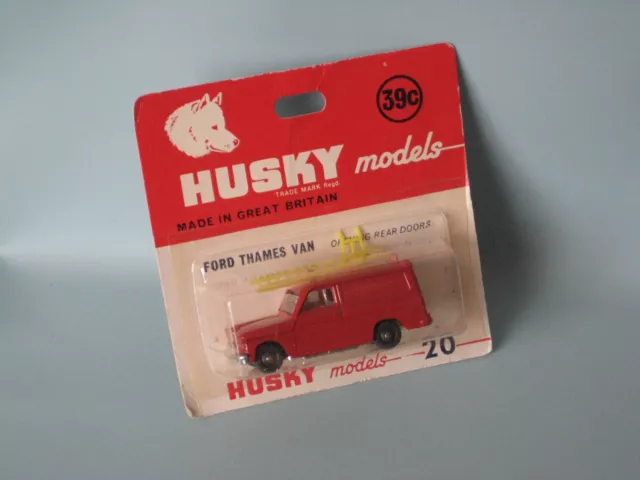 Blister Husky 20 Ford Thames Anglia Van Corpo Rosso Corgi raro in USA