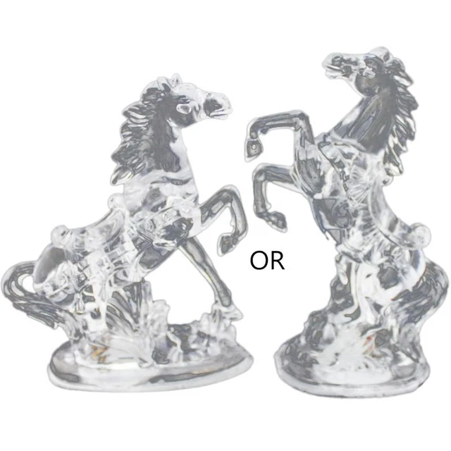 Desk Lamps Clear Horse Shaped Plastic Material Battery Powered for Living Rooms