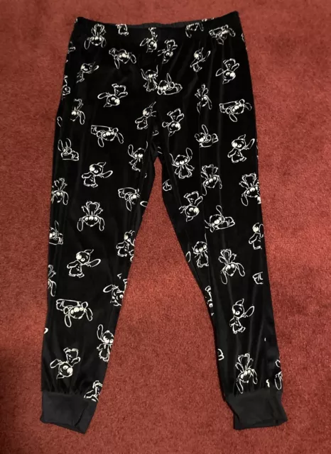 Disney Womens Pants Medium 12-14 Lilo & Stitch Lounge Fleece Pajama PJ Bottoms