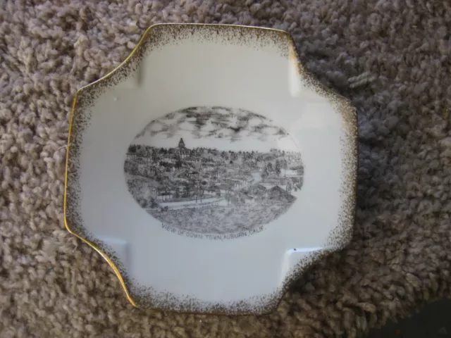 Circa 1907 Wheelock Souvenir China Dish or Plate-View Of Auburn-California-Ca