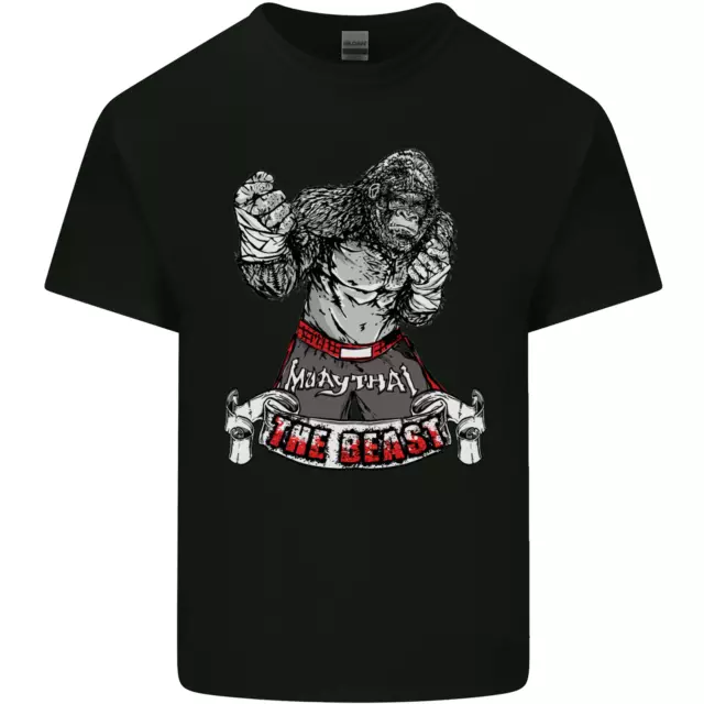 Muay Thai The Beast MMA Mixed Martial Arts Mens Cotton T-Shirt Tee Top