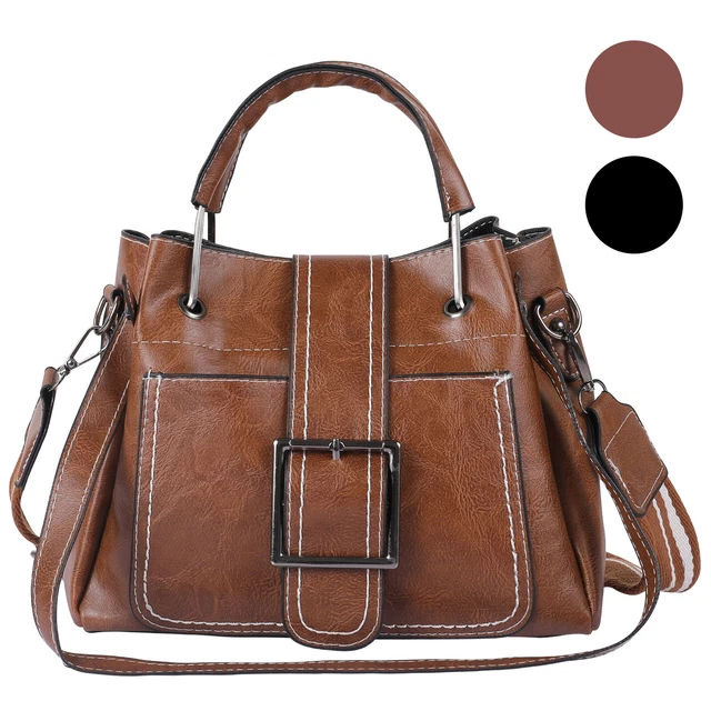 Tote Handbag Crossbody Bag for Women Faux Leather with Adjustable Shoulder Strap