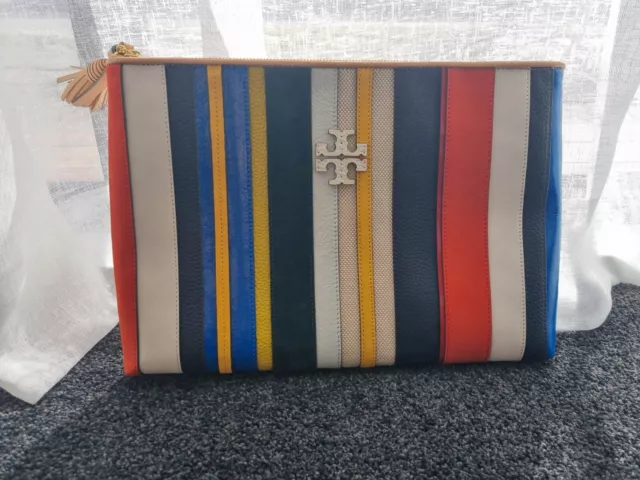 Tory burch balloon best sale stripe pouch