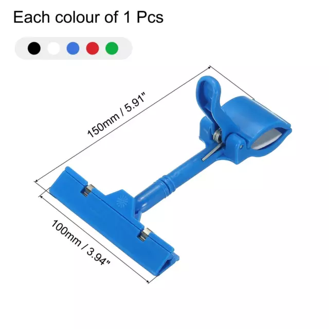 Ajustable Plástico Señal Clip, Negro Blanco Rojo Azul Verde 5uds 2
