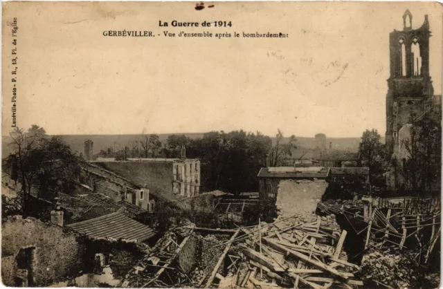 CPA AK Military - Gerbeviller - Overview Prepared for the Bombing (966790)