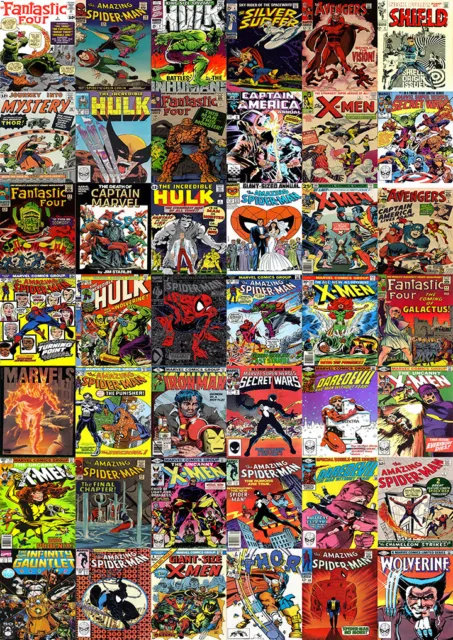 Marvel Comic Cover Collage Mosaïque Affiche Impression/Image A3 A4 Taille 2