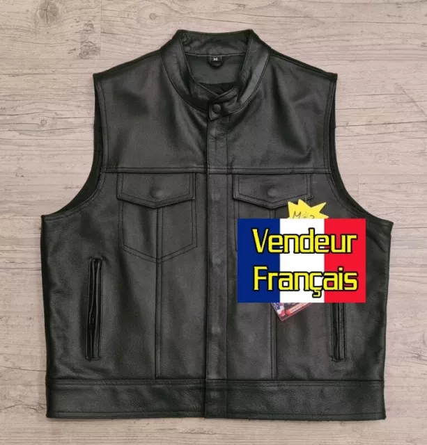 GILET VESTE JACKET en Cuir style Pare Balle Fan sons of Anarchy