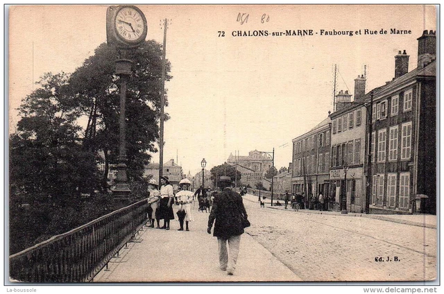 51 CHALONS SUR MARNE - suburb and rue de la marne