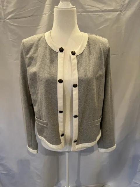 NWT Women’s Tommy Hilfiger Open Front Contrasting Blazer Jacket Sz M $109