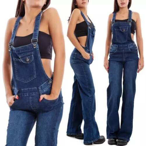 Salopette jeans a zampa hot sale