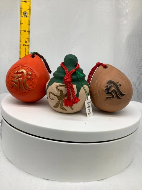 Japanese Clay Bell Ceramic Dorei Asian Antiques Bonji Temple