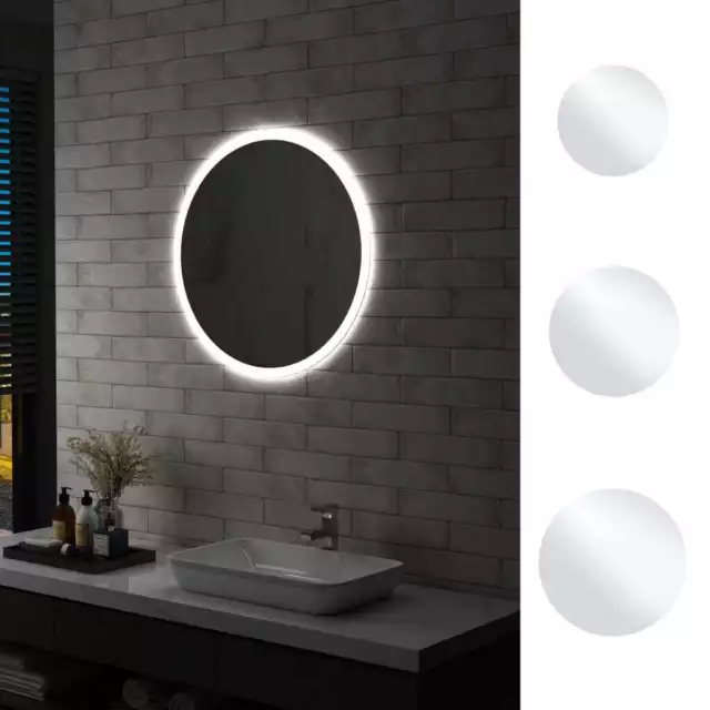 Espejo de Baño con LED Accesorio para Maquillaje Tocador Iluminación vidaXL