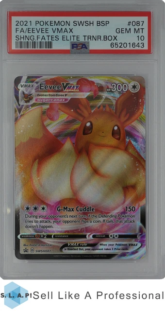 2021 Pokemon Sword & Shield Shining Fates Elite Trainer Box FA Eevee VMAX 87 PSA