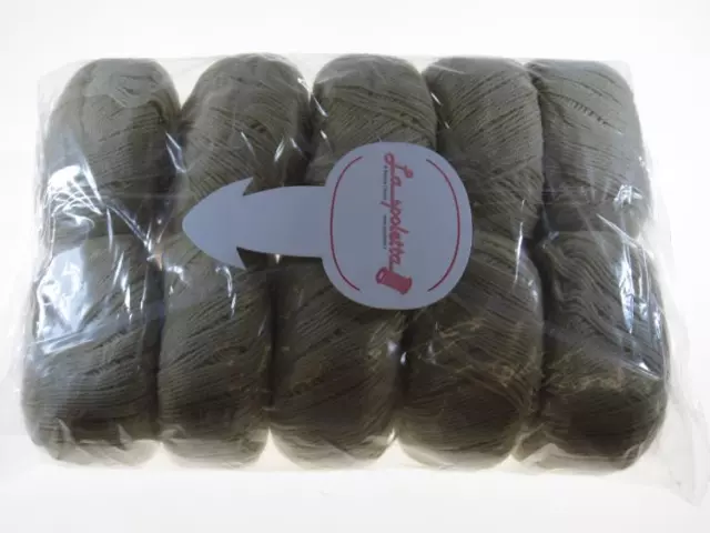 GOMITOLI 100% MERINO SUPERWASH AVORIO FERRI 3/3.5 500 g  PZ21