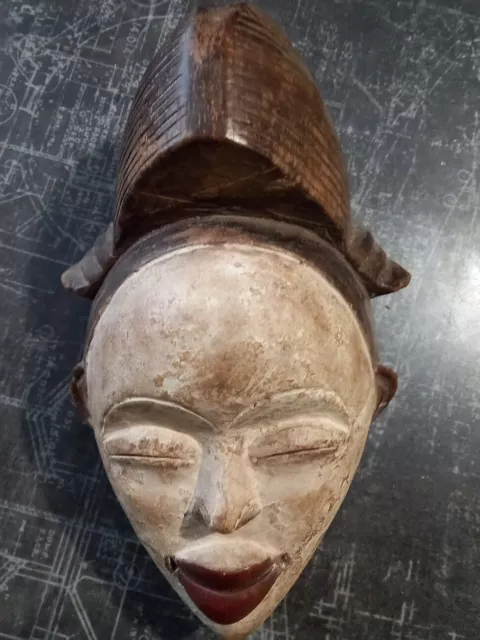 Ancien masque 3  africain PUNU - Gabon - Art tribal Pounou