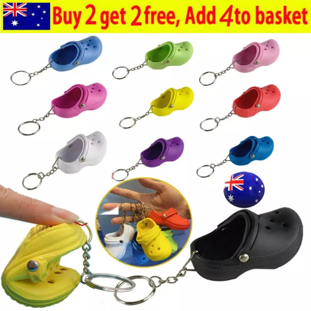 Cute Mini Crocs Sandal Keychain Charm Keyring Key Holder Novelty keychain Gift