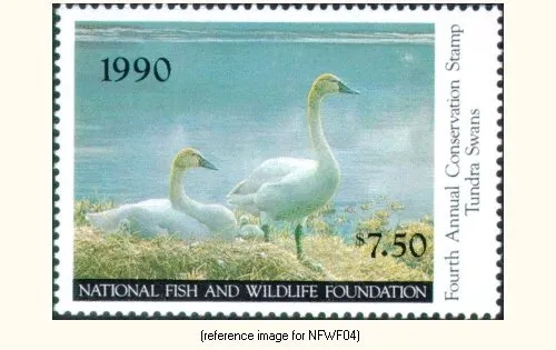 D2K National Fish and Wildlife 1990 $7.50 Swans