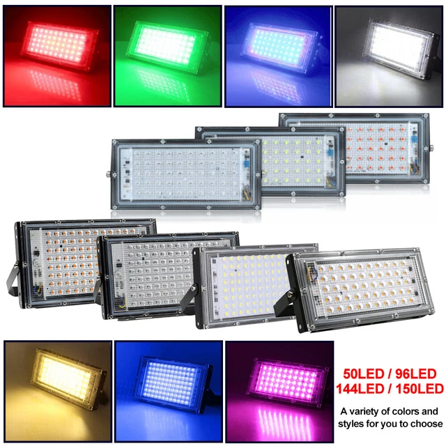 50-150W LED Fluter Strahler Scheinwerfer RGB/UV/Pflanzenlampe Garten Party Dekor