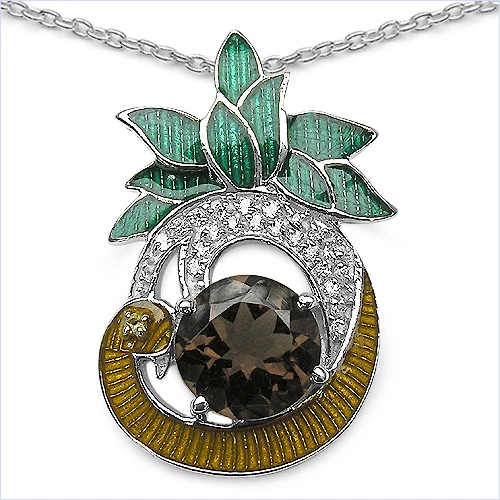Broche-pendentif Art Déco En Argent 800 Et émail De Limoges – Signée Sazerat, Années 1930, 12 G