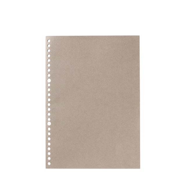 MUJI Notebook type Peelable Loose Leaf B5 5mm Grid 26 Holes 50 Sheets Gray