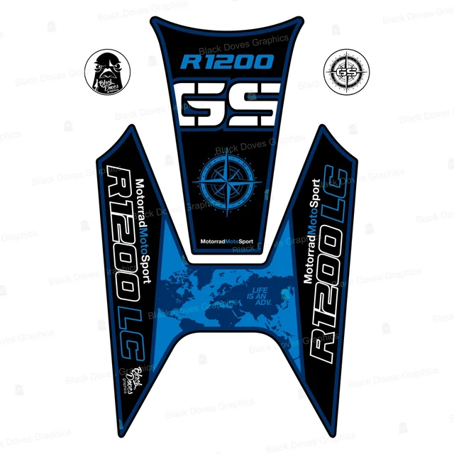 Adesivo Resinato 3D Proteggi Serbatoio Per BMW R1200 GS LC (2013-2016) – Include 2 Adesivi Omaggio - 3