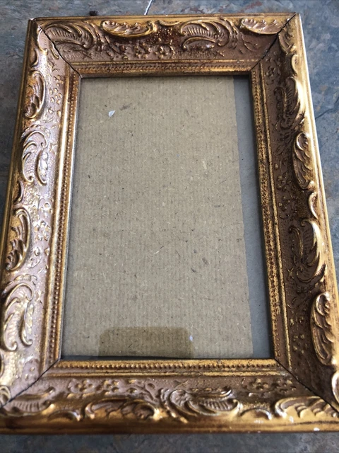 Vintage Matson 24k Gold Plated Roses Vanity Picture Frame 1950s 