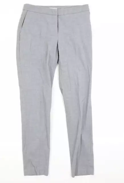 H&M Womens Grey Cotton Trousers Size 8 L27 in Regular