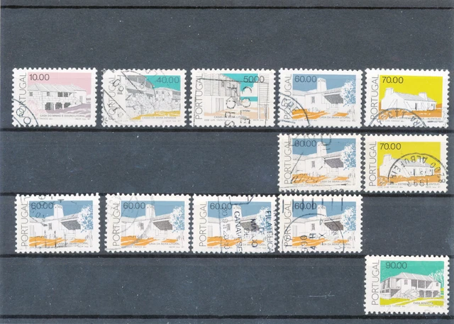 Briefmarken LOT Portugal - Architektur Bauwerke - gestempelt (12 Marken)