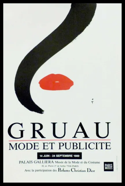 original vintage poster René GRUAU, Fashion, original poster, circa 1980
