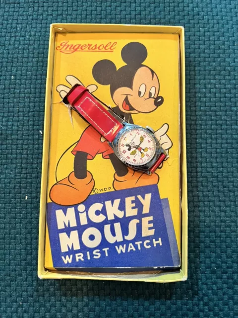 Ladies Vintage Ingersoll Mickey Mouse Running Watch 1960s RARE