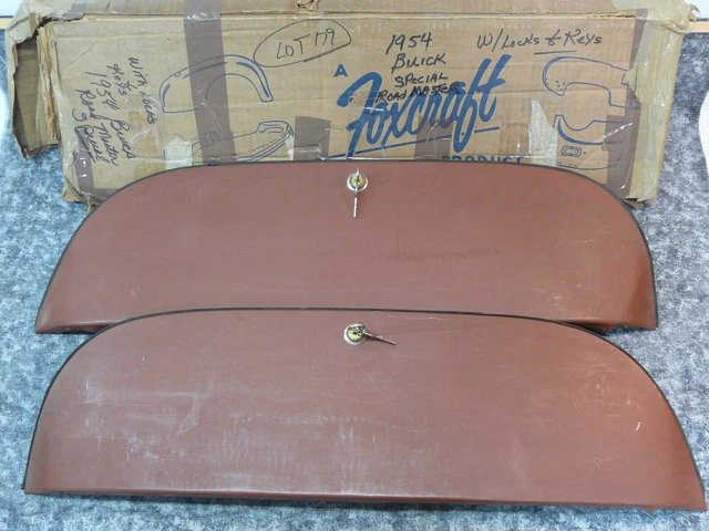 NOS Foxcraft 1954 Buick, key lock fender skirts, hot rat rod lowrider GM 4 door
