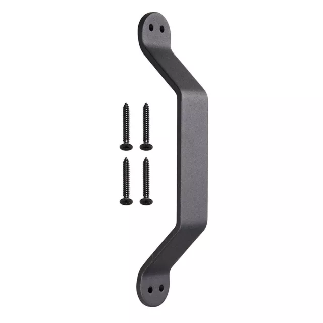 9" Barn Handle Cast Iron Pull Gate Shed Cabinet for Sliding Door Matte Black