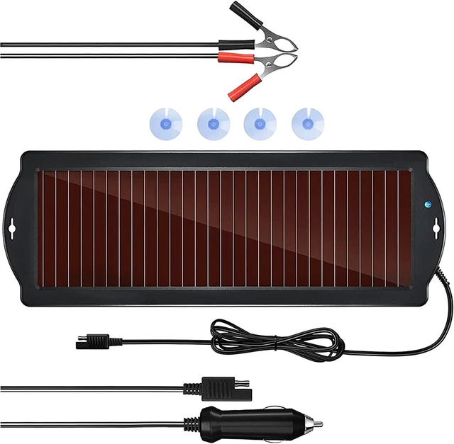 Chargeur de Batterie Solaire 12V-Chargeur et Chargeur de Batterie Solaire Portab