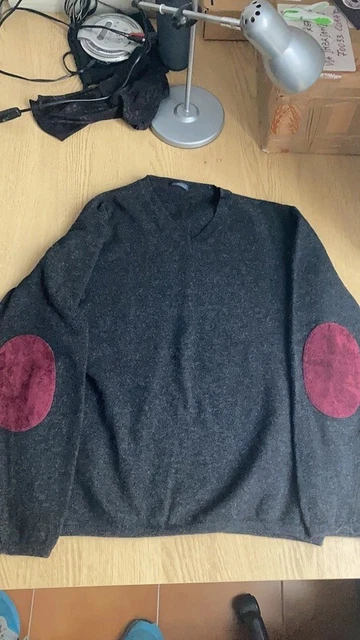 Maglione Pullover Uomo Donna Malo' Taglia S Lana Maglia Sweater Grigio Donna