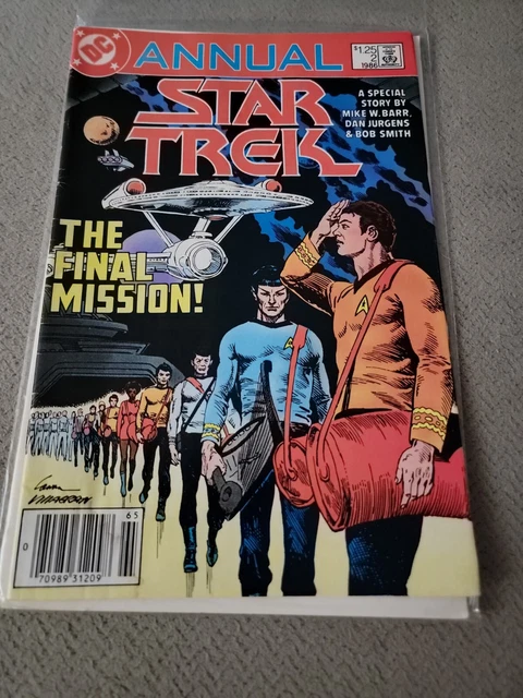 STAR TREK: The Final Mission  (DC) Annual #2 NEWSSTAND edition,  Comic Book 1986