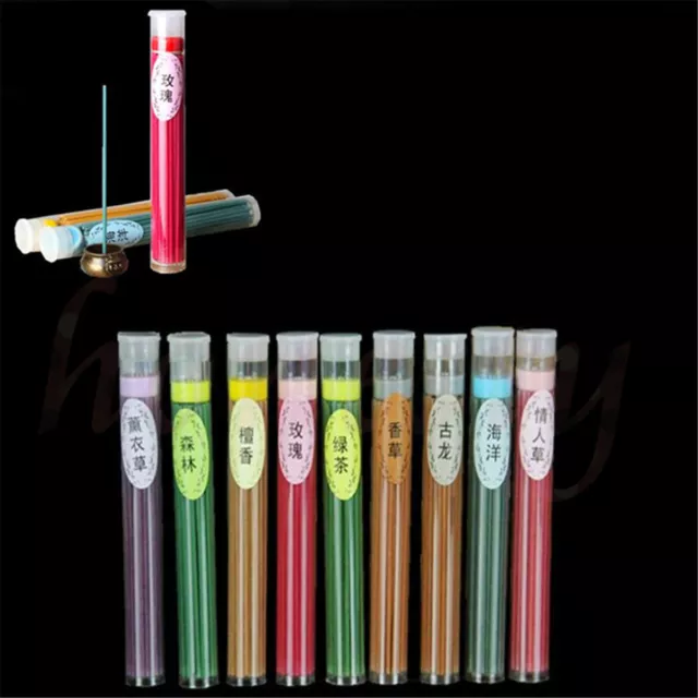 Tube Of 60X Floral Scent Incense Candles Fragrance Sticks Home Air Freshener