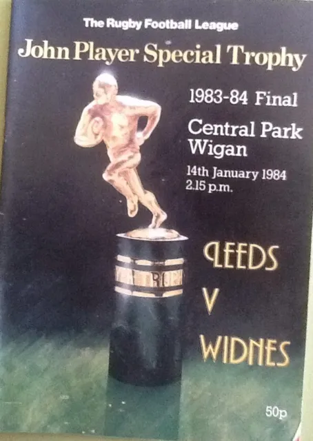 Rugby League Programme John Player Trophy Leeds V Widnes 1984