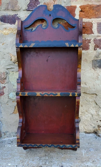 Antique Wall Shelf Hand Paint/Made Arts & Crafts Local Pick/Meet up or Shipping