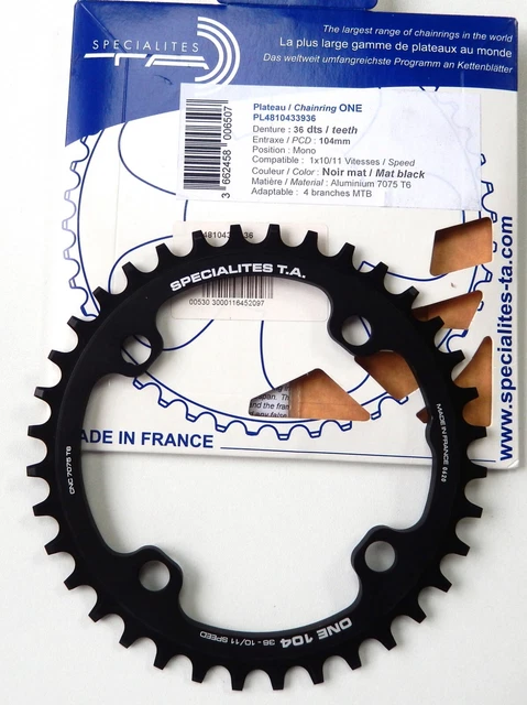 Plateau Aluminium Stronglight Piste 51 Dents Track 7075 T6-cnc Neuf