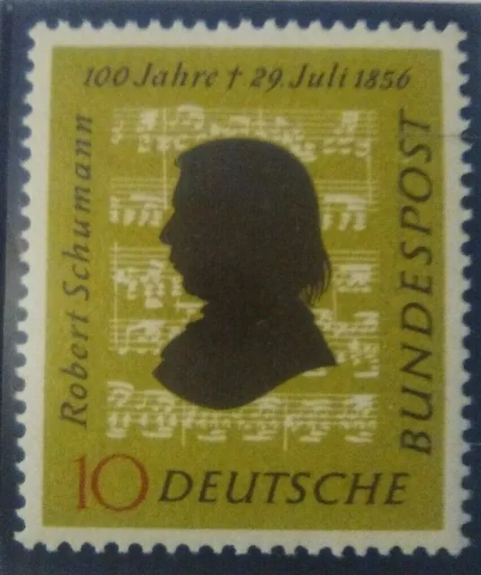 Briefmarke 1956  Robert Schumann 10 Pfennig  Mi 234 postfrisch